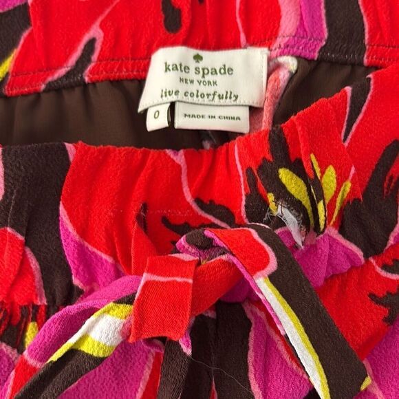 Kate Spade Tropical Hutton Lounge Pants Sz 0 worn 1x - Picture 6 of 8